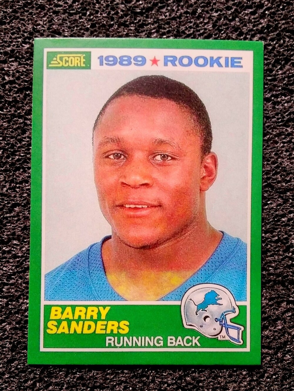 Barry Sanders Detriot Lions HOF Football Rookie Card